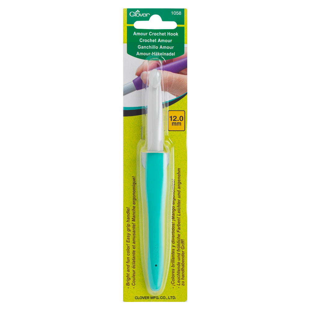 Clover Amour 12 mm Crochet Hook, Blue - 1058