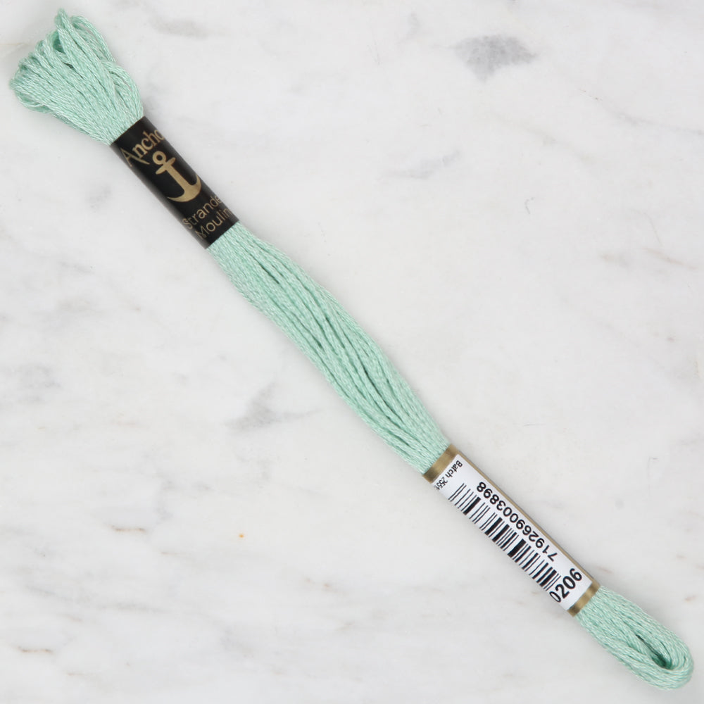 Anchor Stranded Mouline Embroidery Thread, 8m, Green - 0206