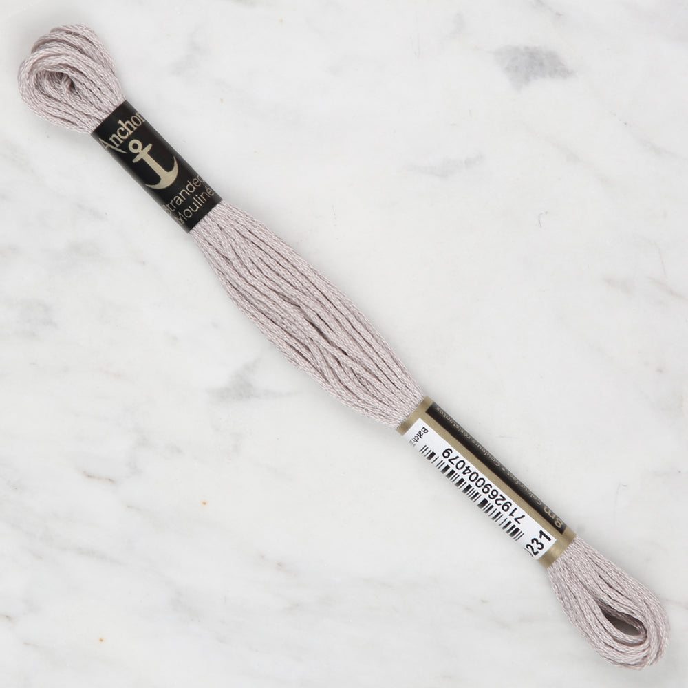 Anchor Stranded Mouline Embroidery Thread, 8m, White - 0231