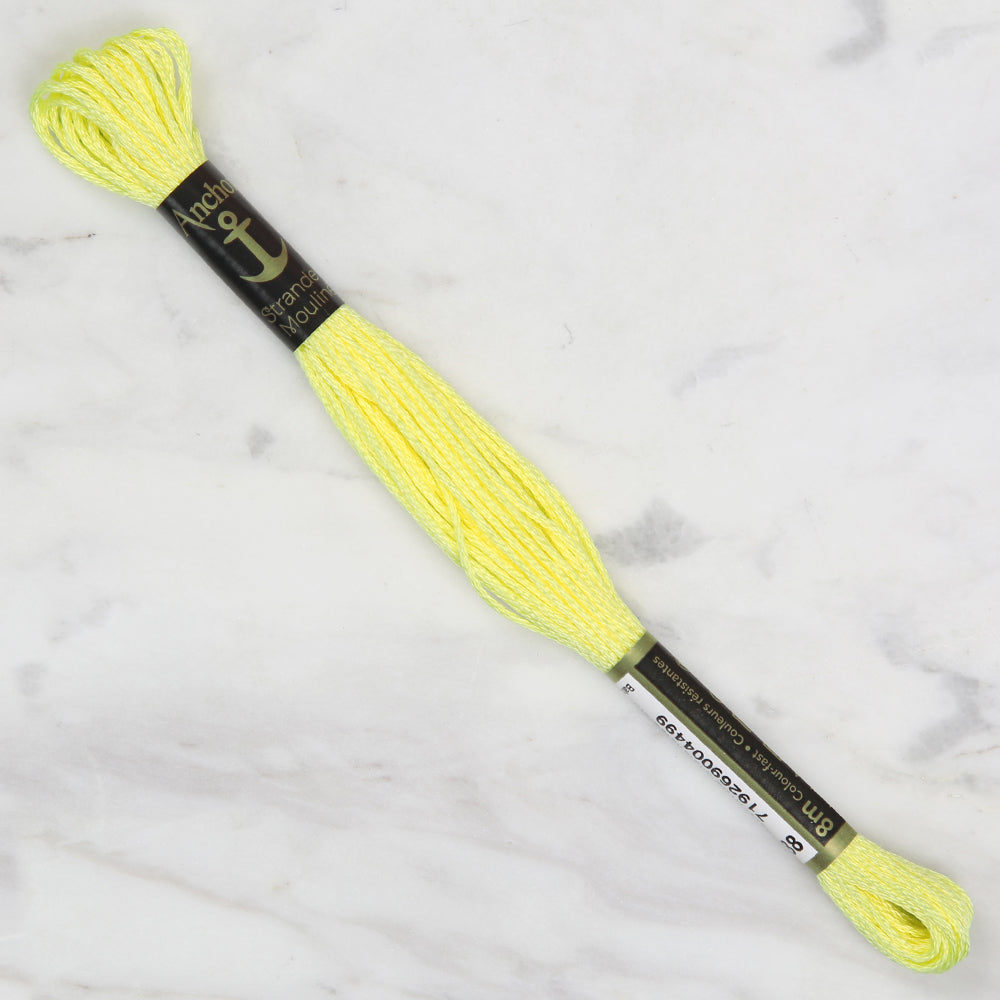 Anchor Stranded Mouline Embroidery Thread, 8m, Yellow - 0289
