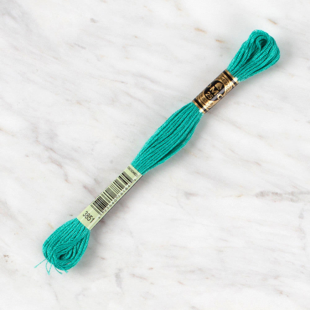 DMC Mouline Special 8 m Embroidery Thread, Green, 3851