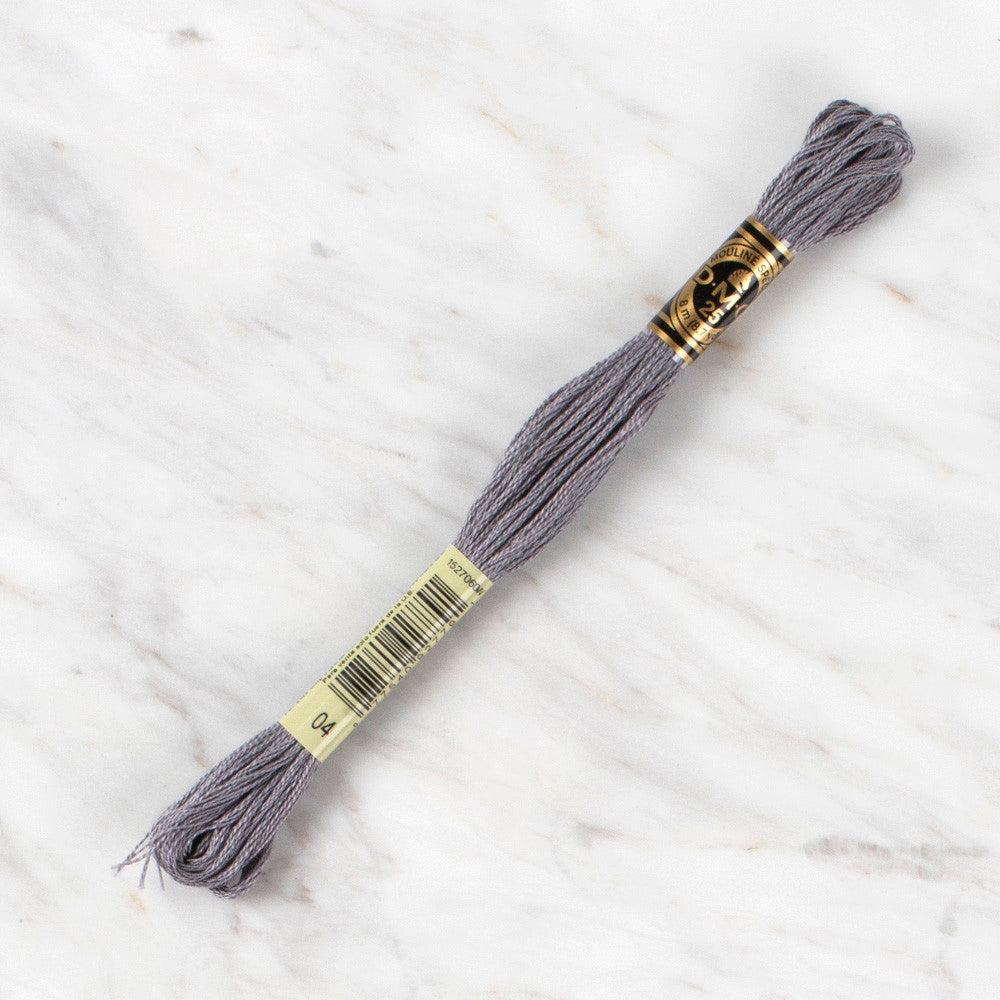 DMC Mouline Special 8 m Embroidery Thread, Grey, 04