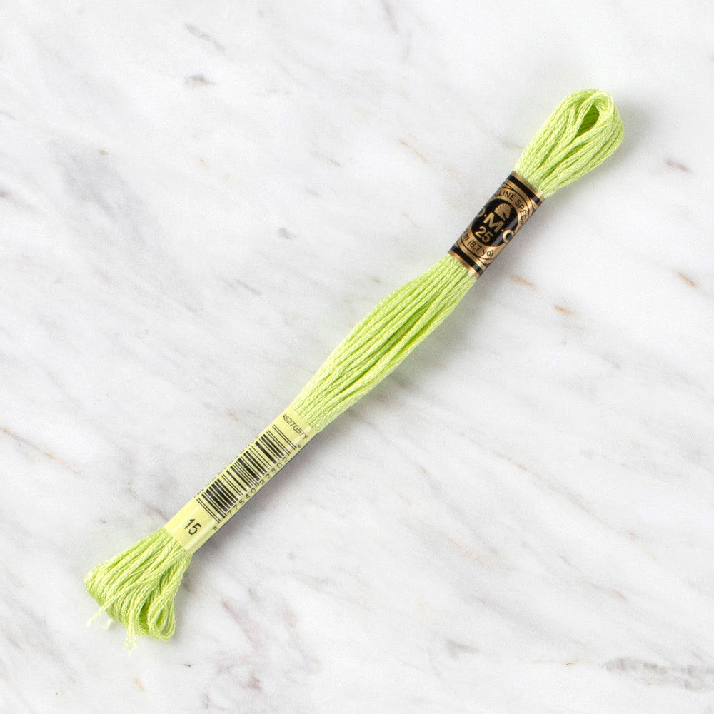 DMC Mouline Special 8 m Embroidery Thread, Light Green, 15