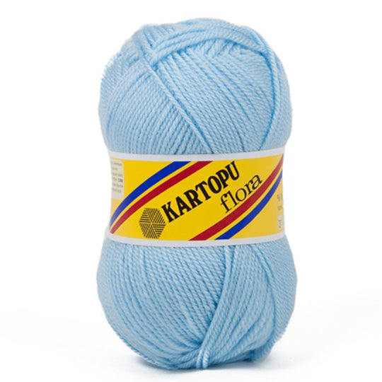 Kartopu Flora Knitting Yarn, Light Blue - K540