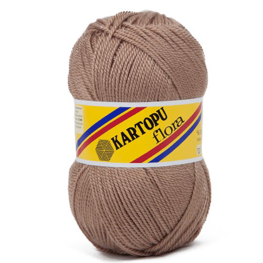 Kartopu Flora Knitting Yarn, Dark Beige - K885