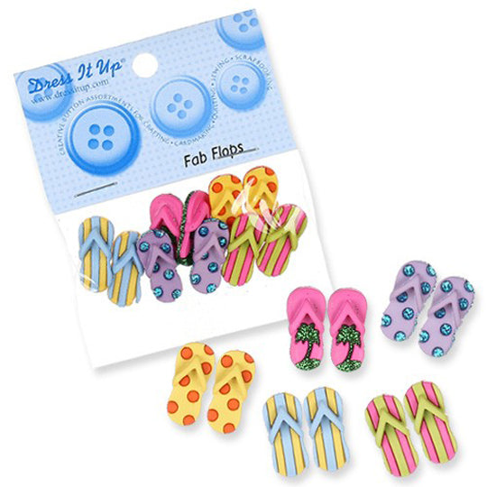 Dress It Up Creative Button Assortment, Fab Flaps - 4824