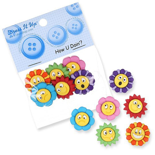 Dress It Up Creative Button Assortment, How you doin' - 6968