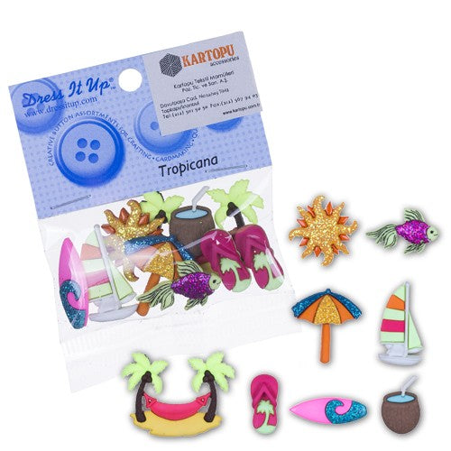 Dress It Up Creative Button Assortment, Tropicana - 368