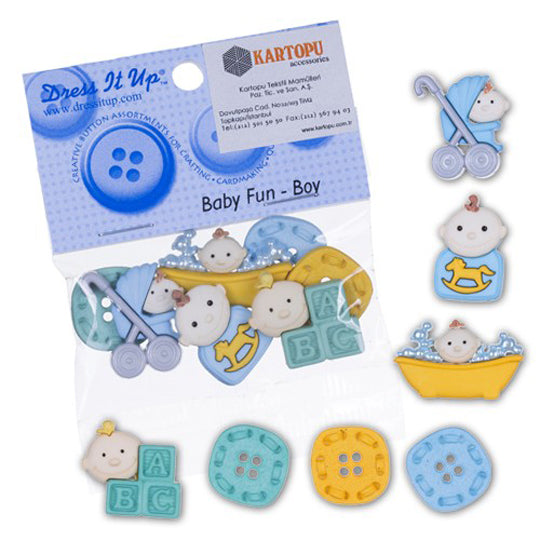 Dress It Up Creative Button Assortment, Baby Fun, Boy - 5196