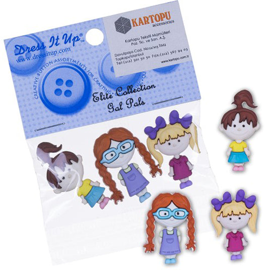 Dress It Up Creative Button Assortment, Gal Pals - 6550