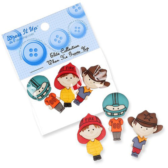 Dress It Up Creative Button Assortment, When he grow up - 6545