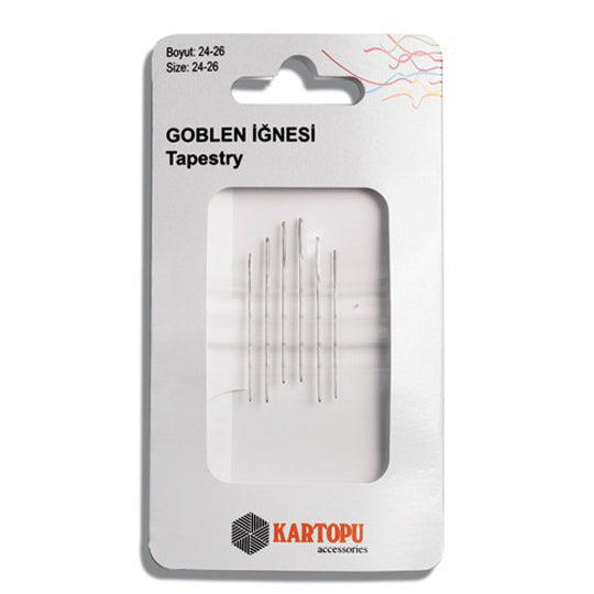 Kartopu 6-Piece Silver Tapestry Hand Needles Nr. 24-26 - K002.1.0005