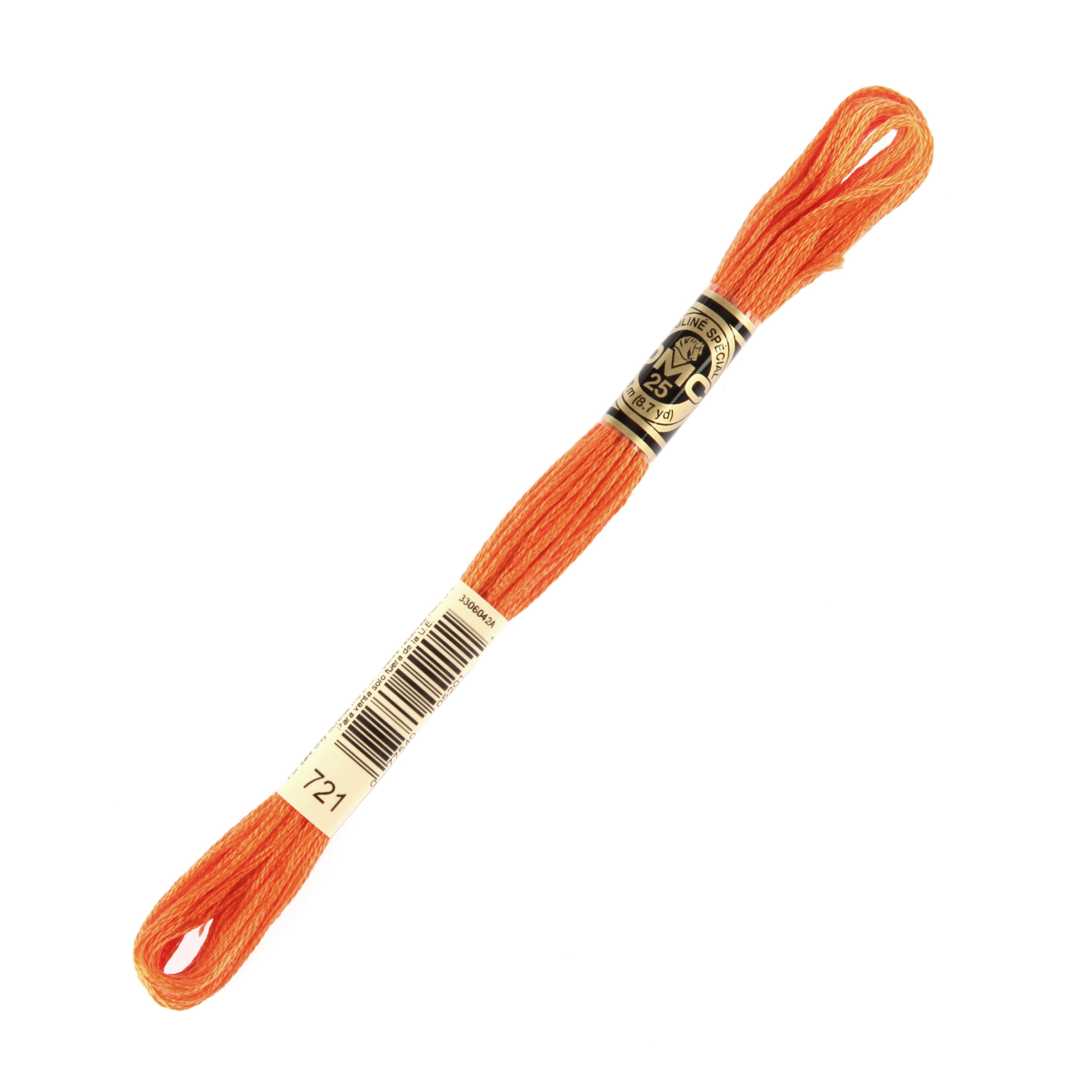 DMC Mouline Special 8 m Embroidery Thread, Orange - 721