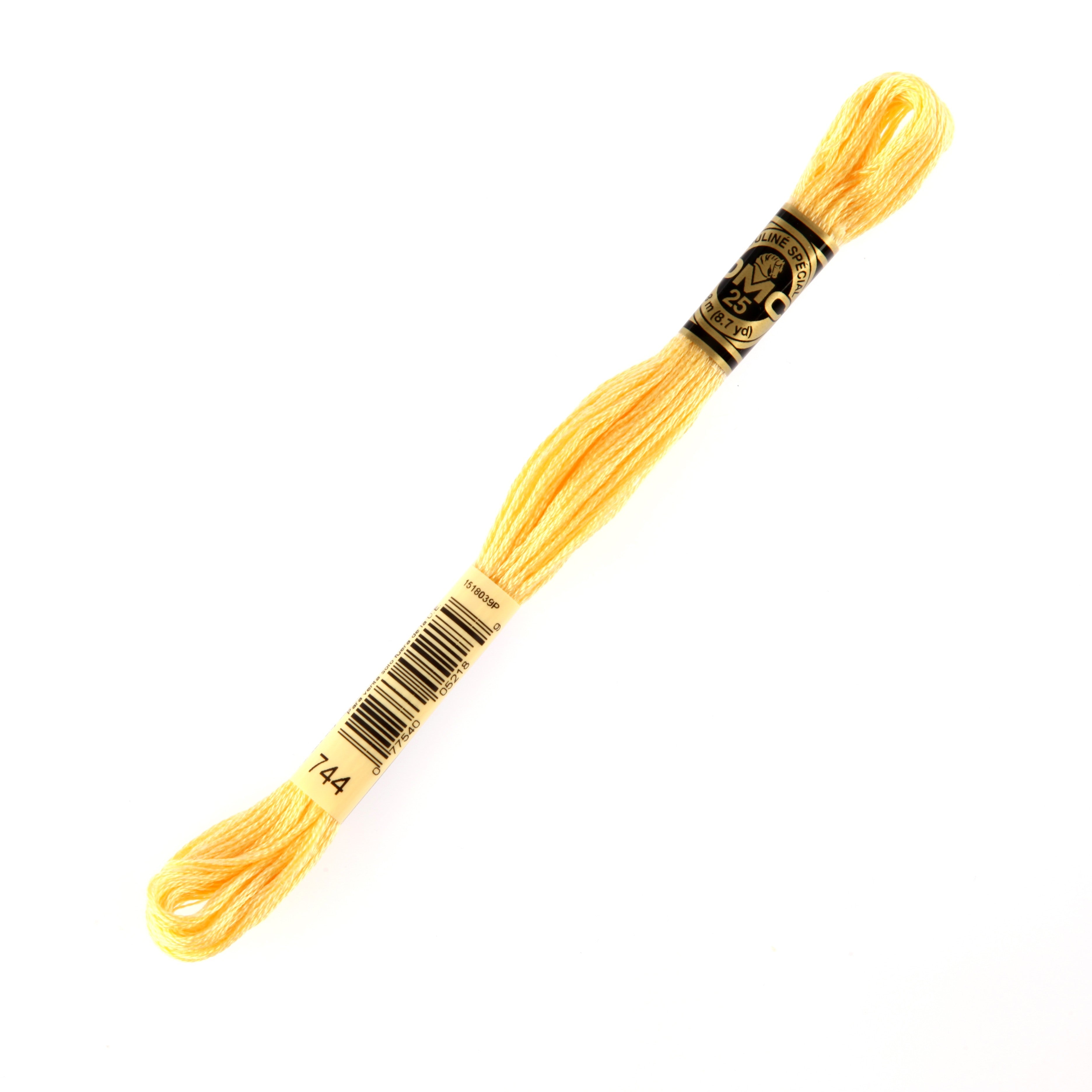 DMC Mouline Special 8 m Embroidery Thread, Yellow - 744