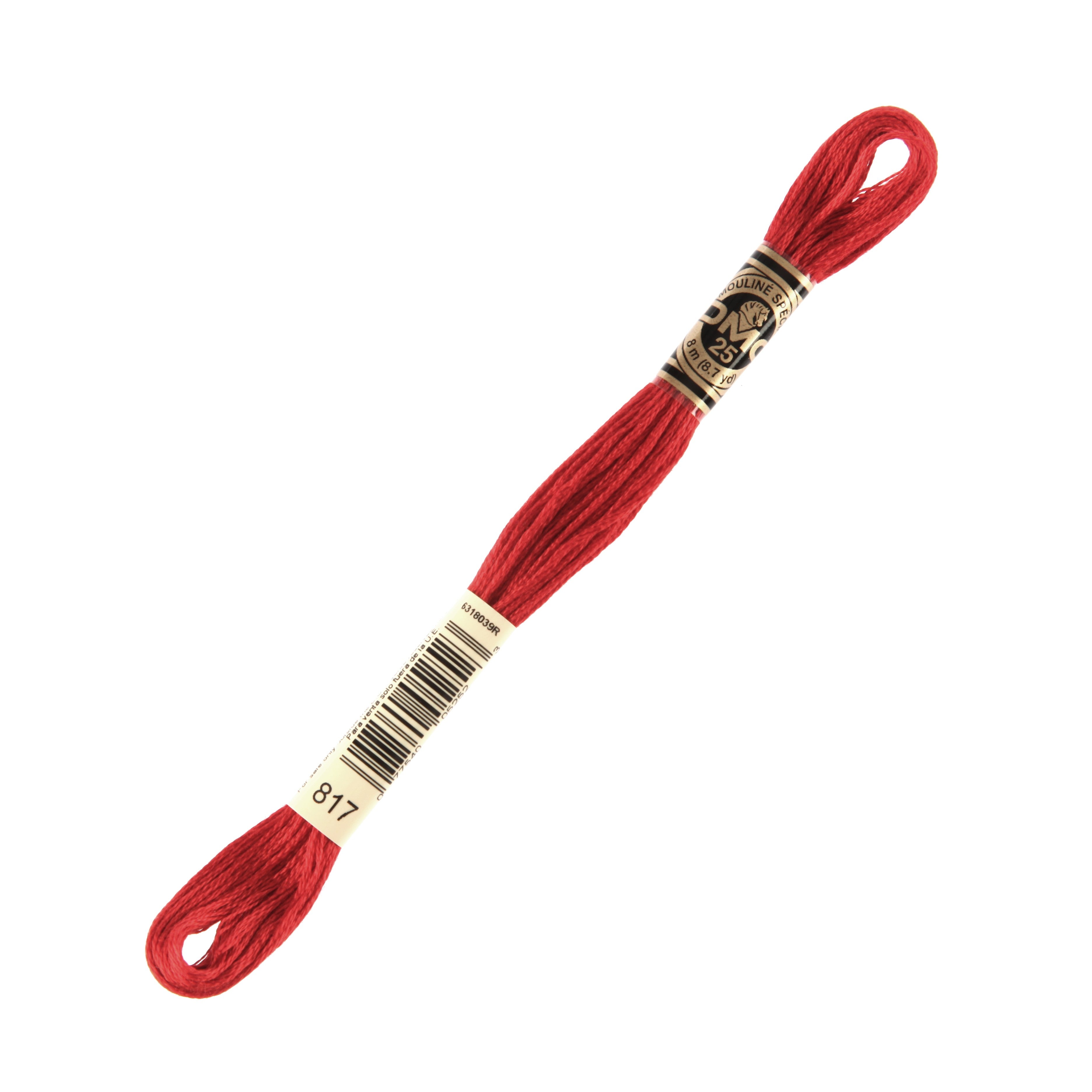 DMC Mouline Special 8 m Embroidery Thread, Red - 817