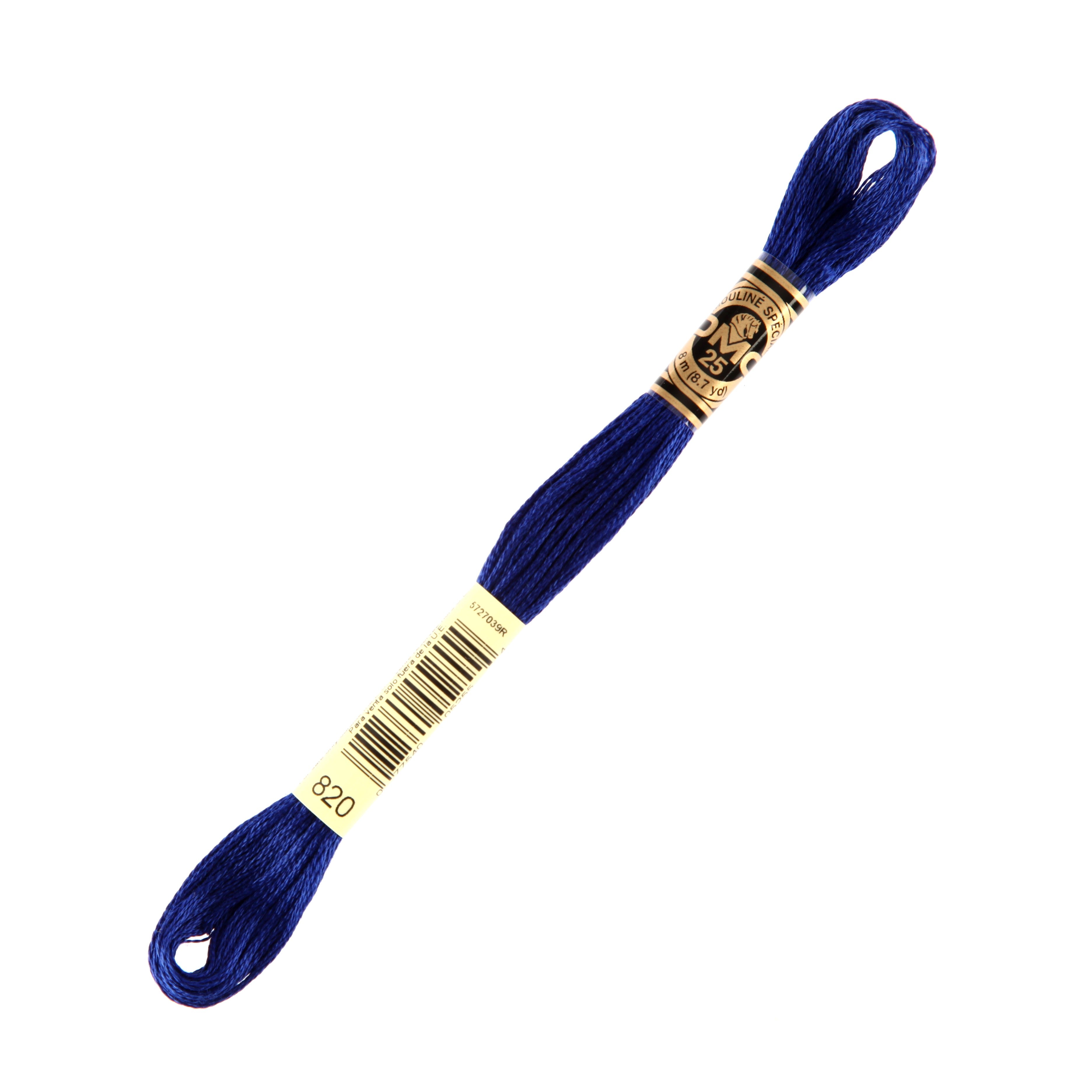 DMC Mouline Special 8 m Embroidery Thread, Navy Blue - 820