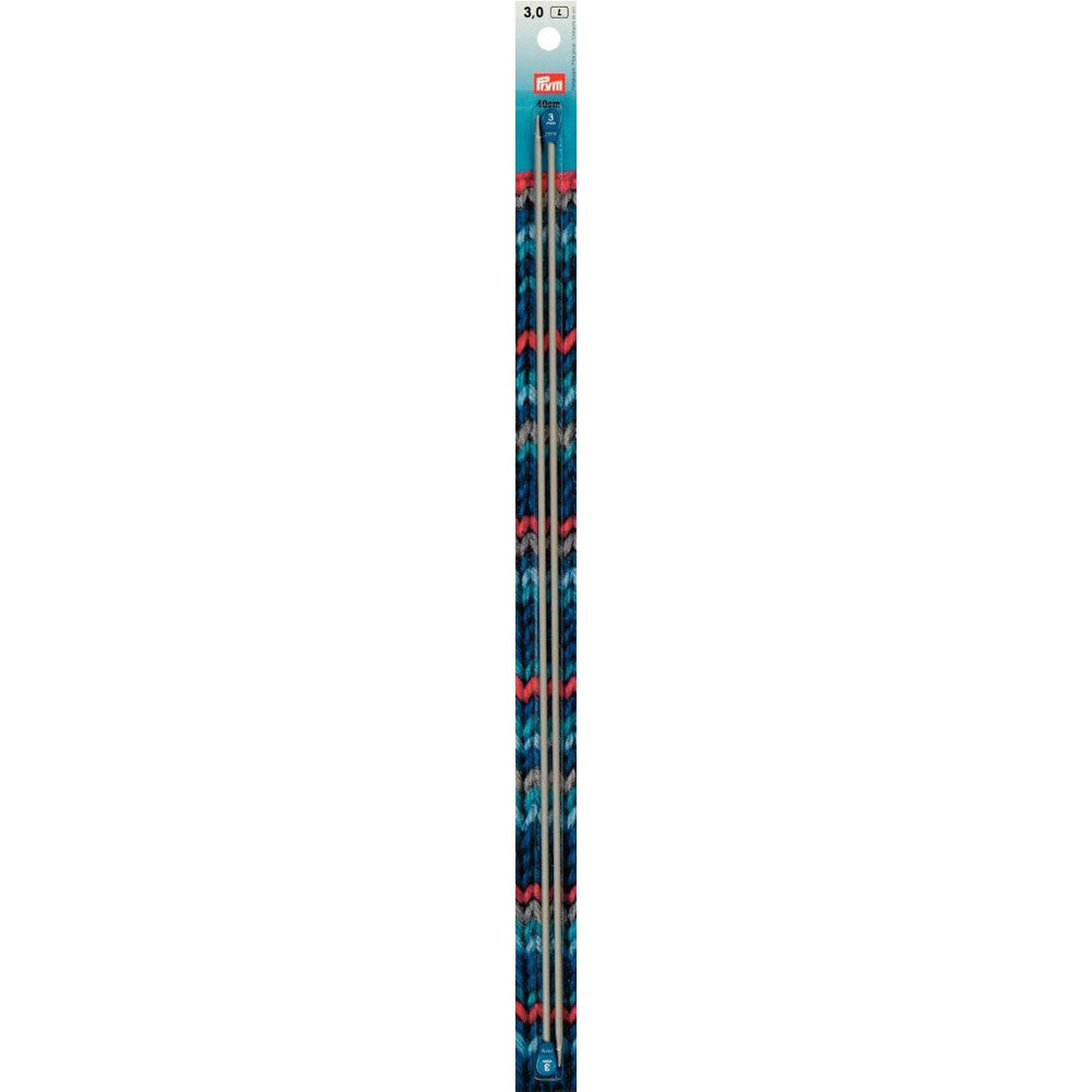 PRYM 3 mm 40 cm Aluminium Knitting Needles - 191474
