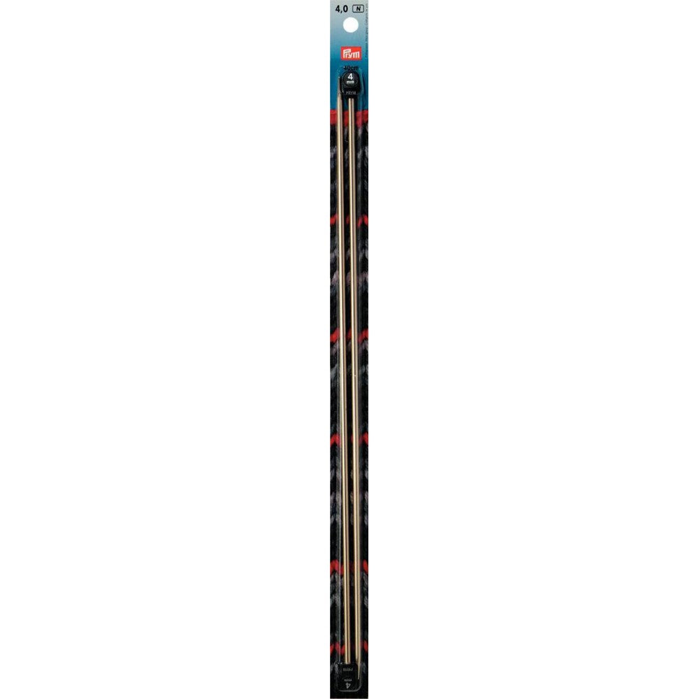 PRYM 4 mm 40 cm Aluminium Knitting Needles with Knob - 191611