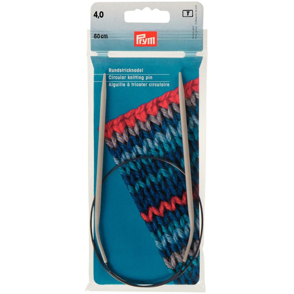 Prym 212184 Circular Knitting Needles MS 80 cm 6 mm Silver Circular Needle, Brass, 6 mm