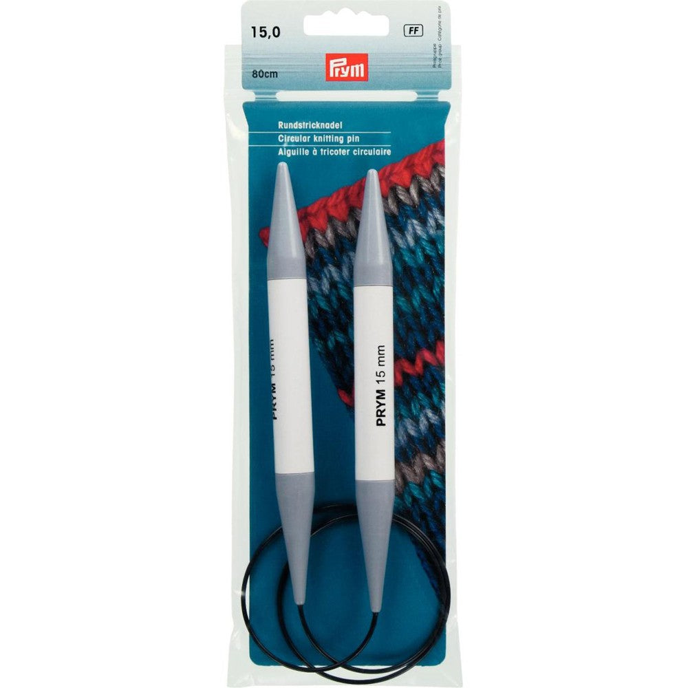PRYM 15 mm 80 cm Plastic Circular Knitting Needle - 211317