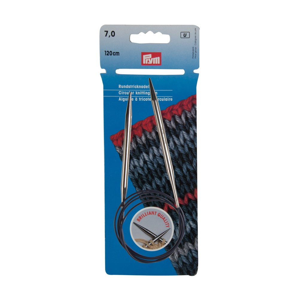 PRYM 7 mm 120 cm Brass Circular Knitting Needle - 212197