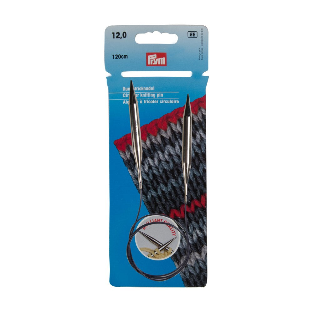 PRYM 12 mm 120 cm Brass Circular Knitting Needle - 212247