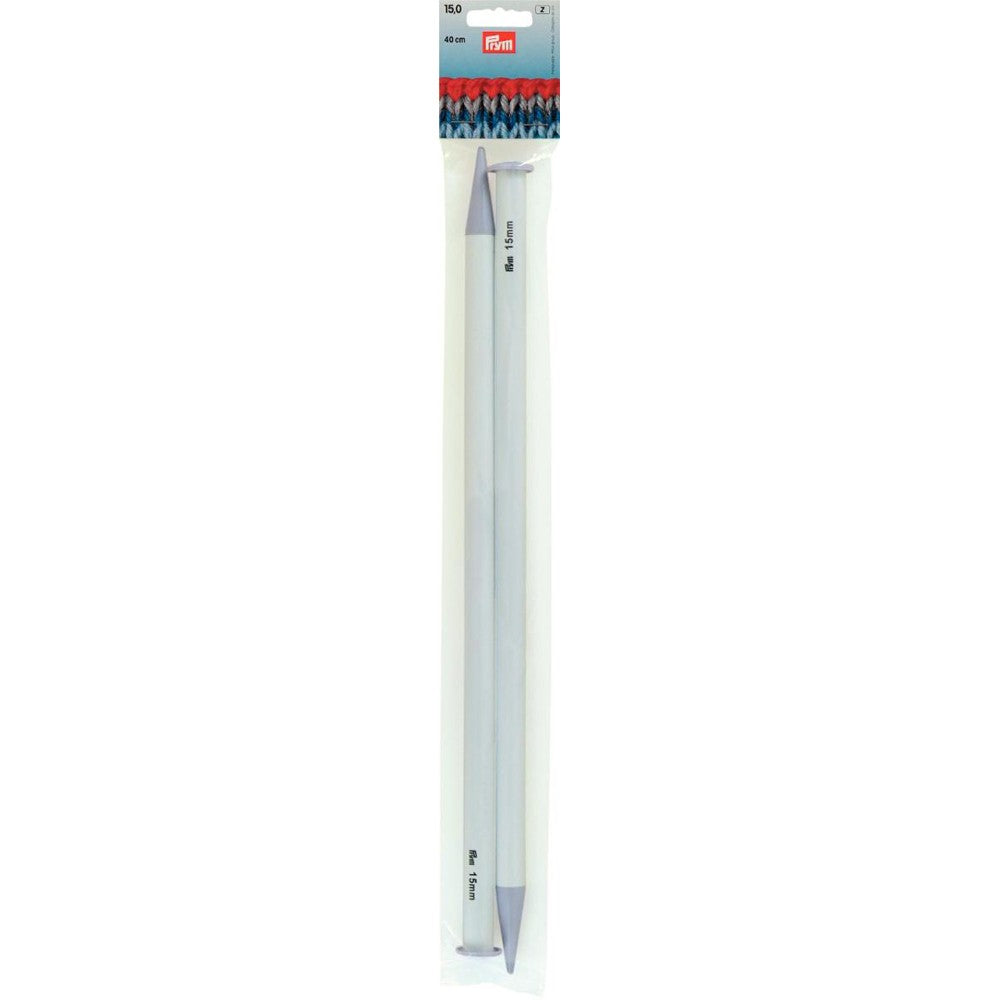 PRYM 15 mm 40 cm Plastic Knitting Needles - 218234