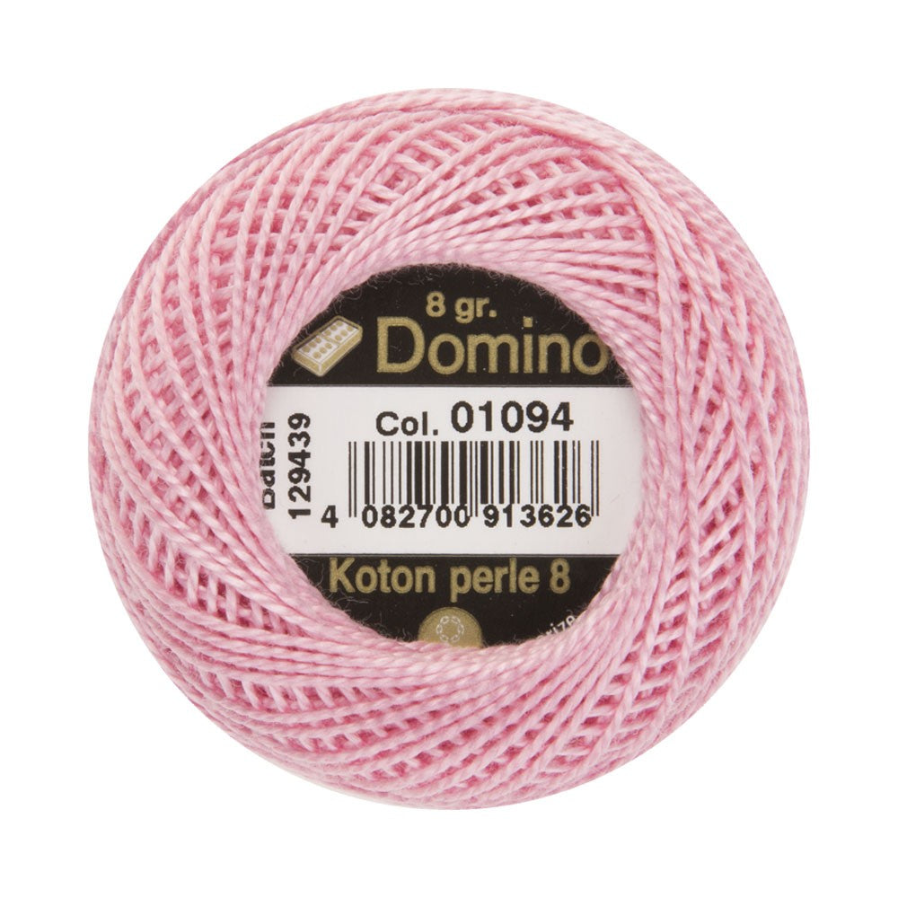 Domino Cotton Perle Size 8 Embroidery Thread (8 g), Lilac - 4598008-01094