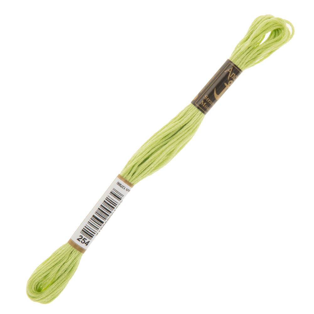Anchor Stranded Mouline Embroidery Thread, 8m, Green - 0254