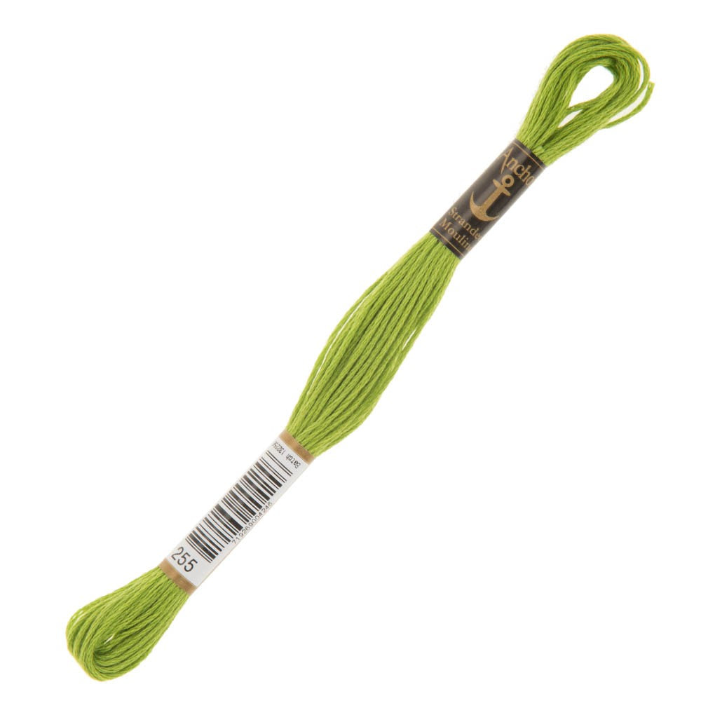 Anchor Stranded Mouline Embroidery Thread, 8m, Green - 0255