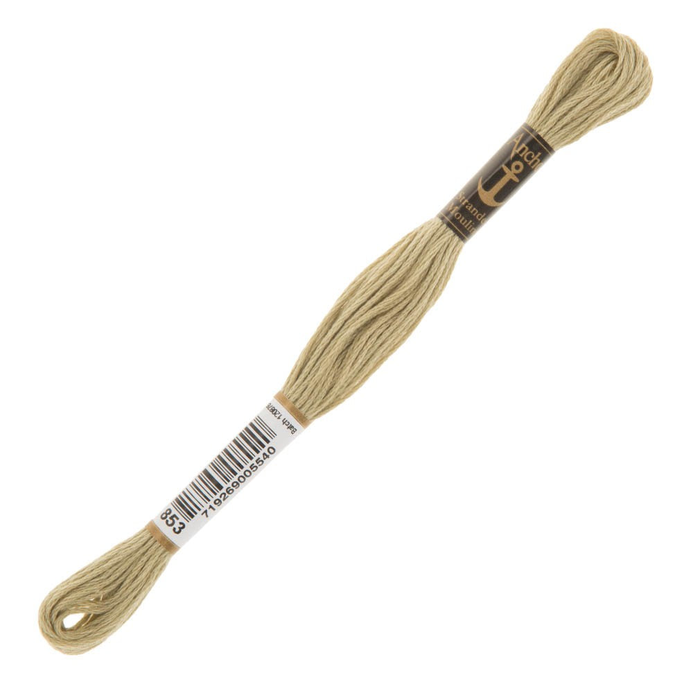 Anchor Stranded Mouline Embroidery Thread, 8m, Beige - 0853