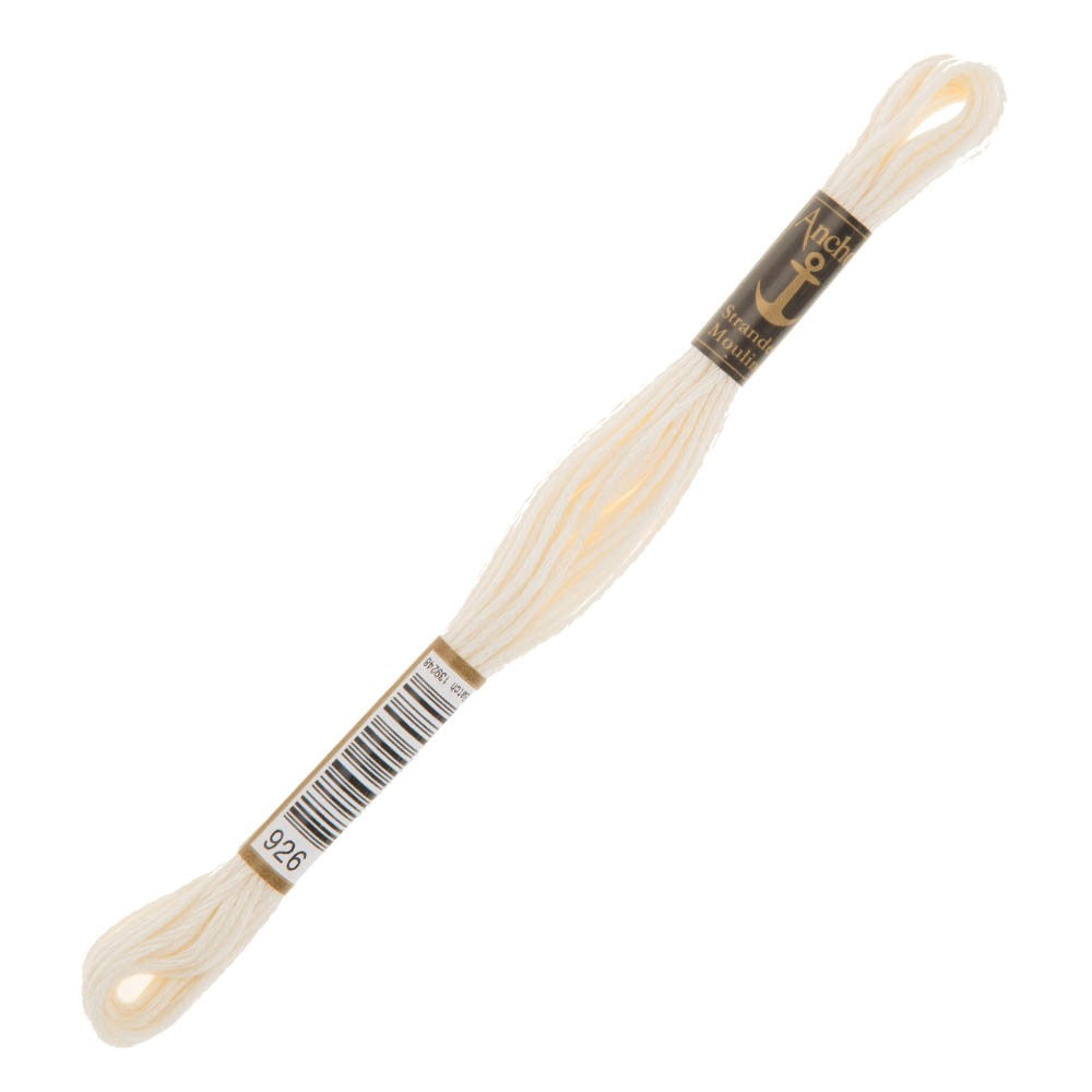 Anchor Stranded Mouline Embroidery Thread, 8m, White - 0926