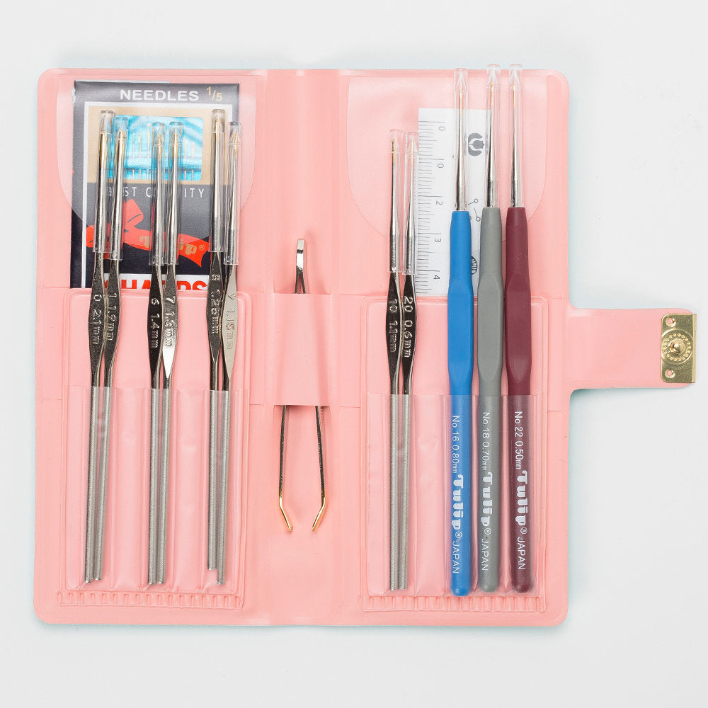 Tulip Crochet Hook Set for Lace, Blue