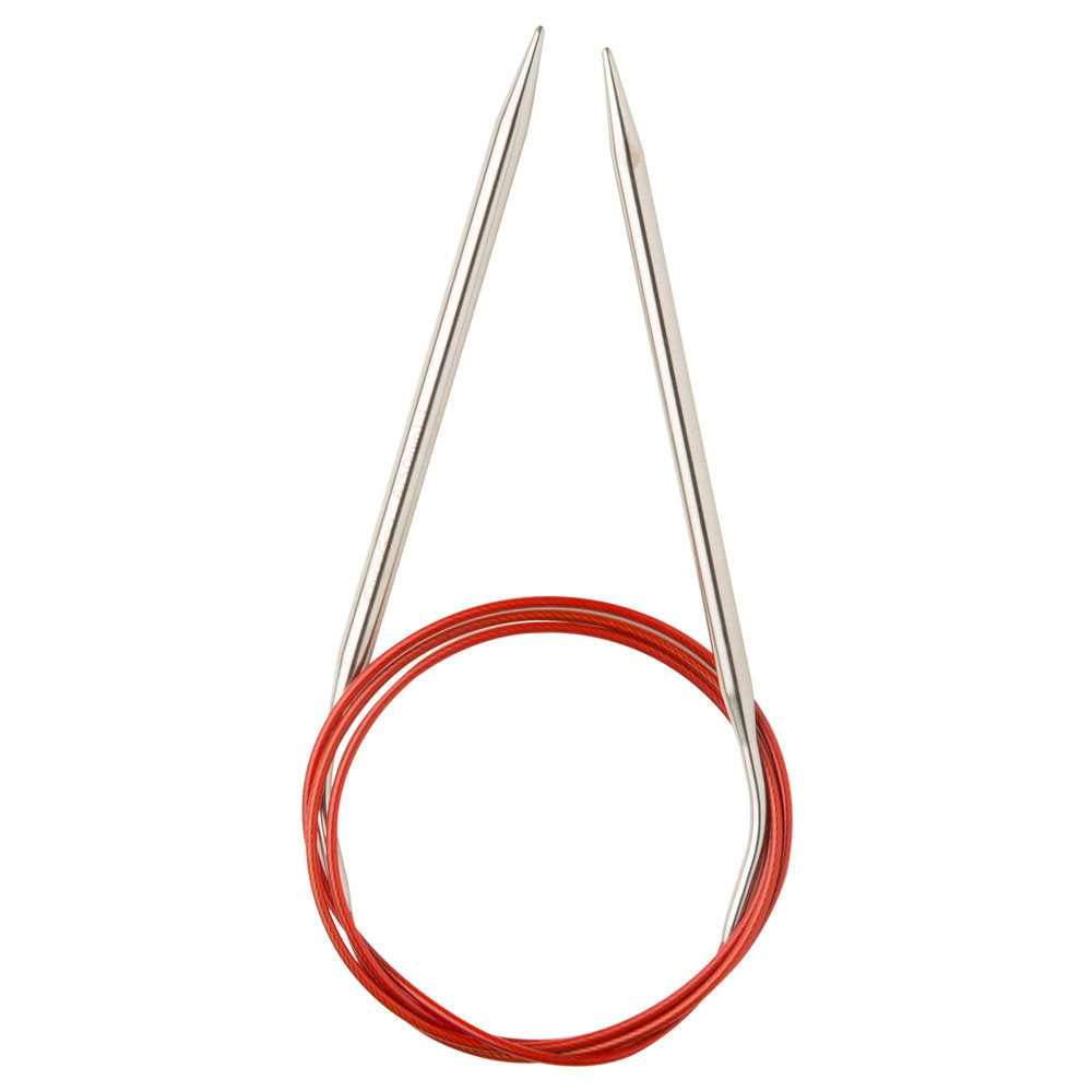 ChiaoGoo Knit Red 4.50 mm 100 cm Stainless Steel Fixed Circular Needle - 6040-7