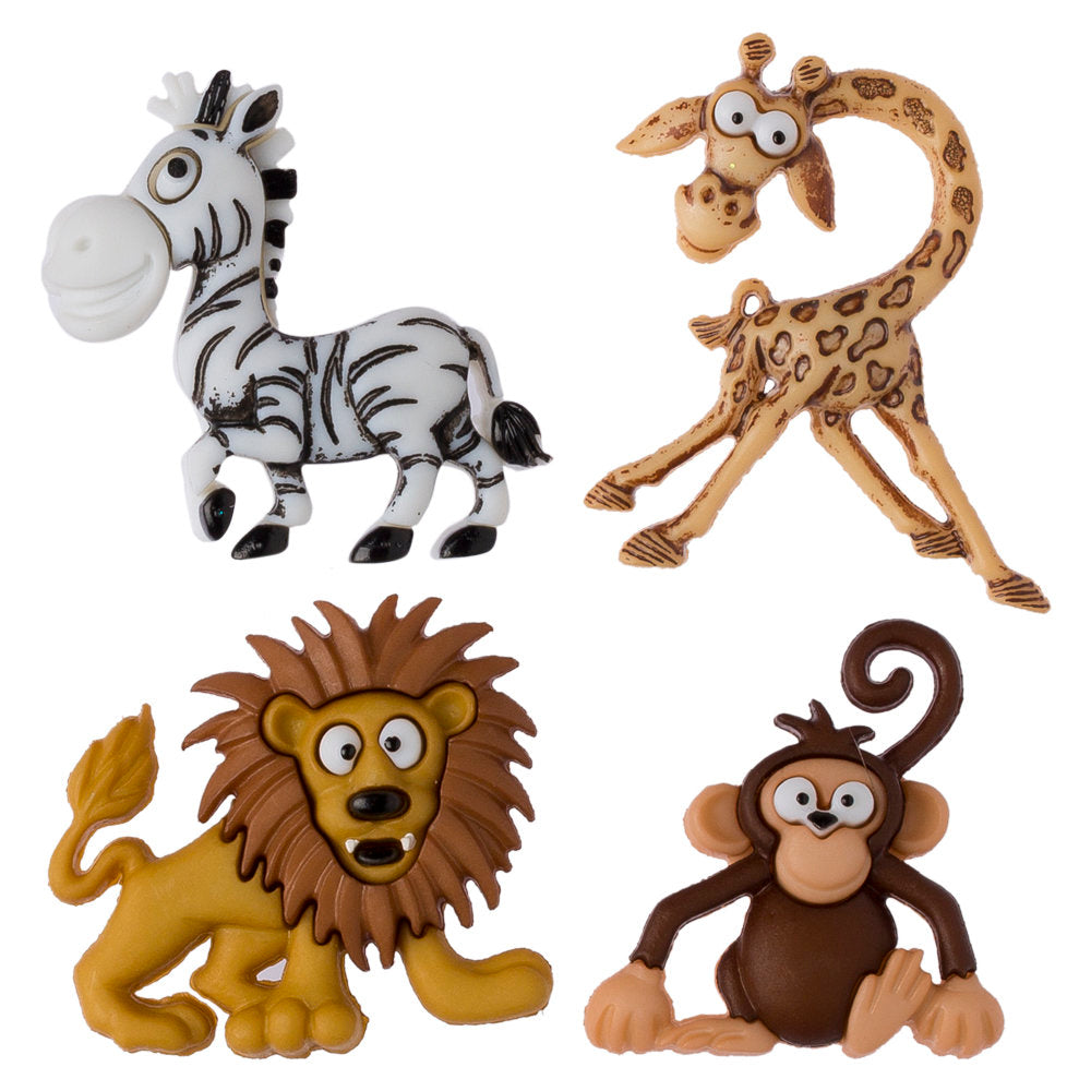Dress It Up Creative Button Assortment, Silly Safari - 7927