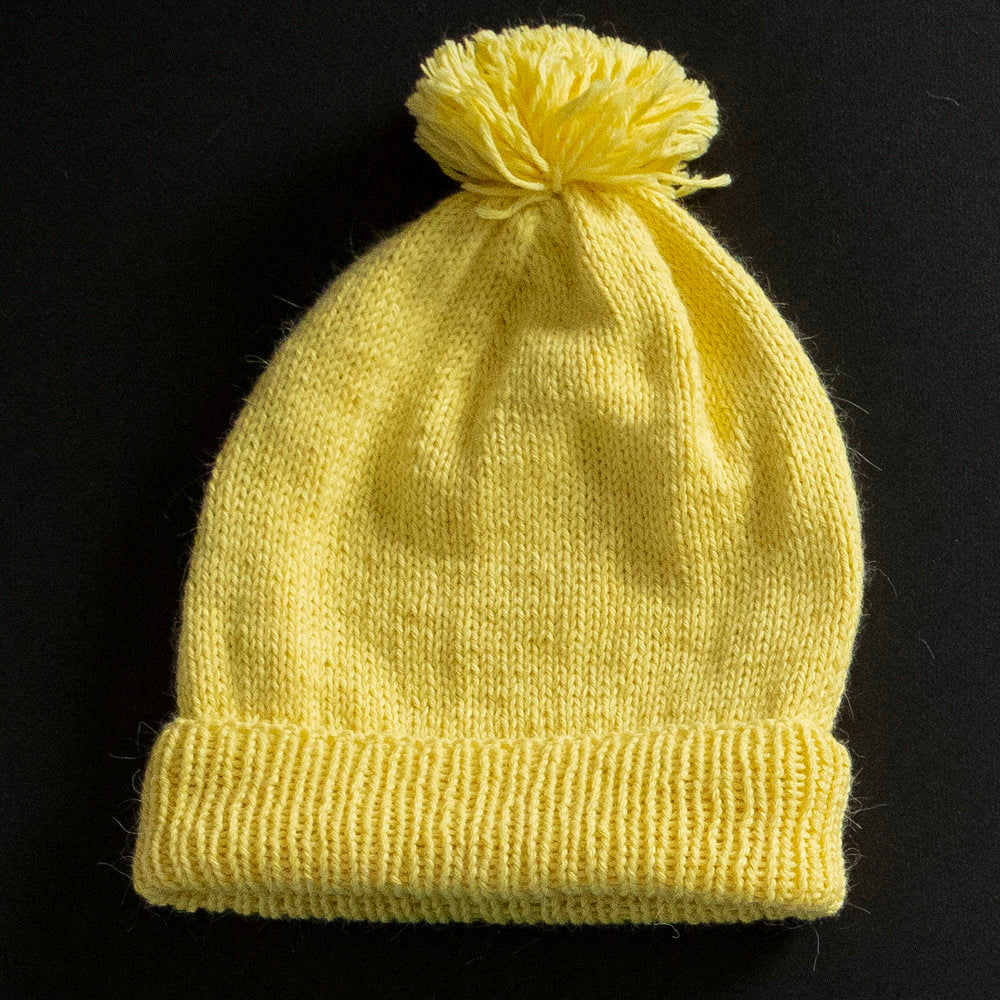 La Mia Angora Beanie Kit, Yellow