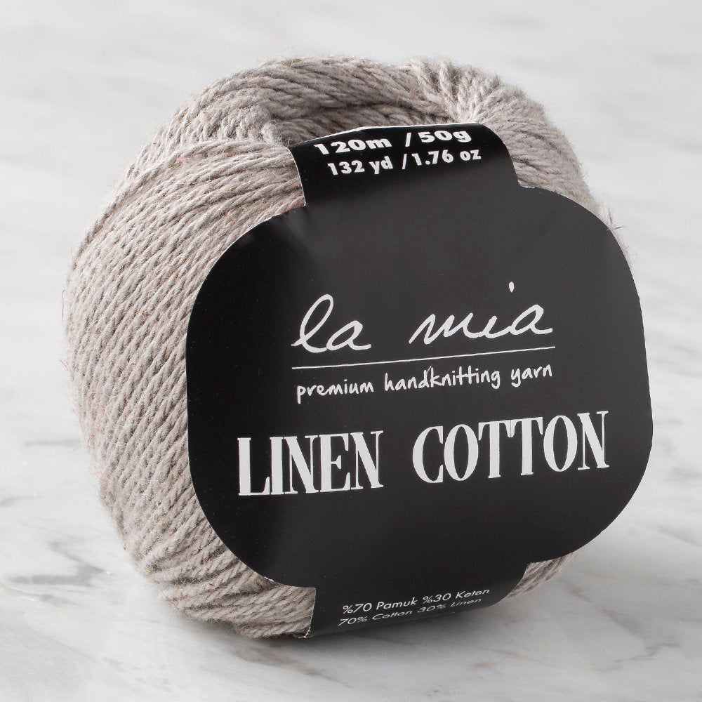 La Mia Linen Cotton Yarn, Grey - L031