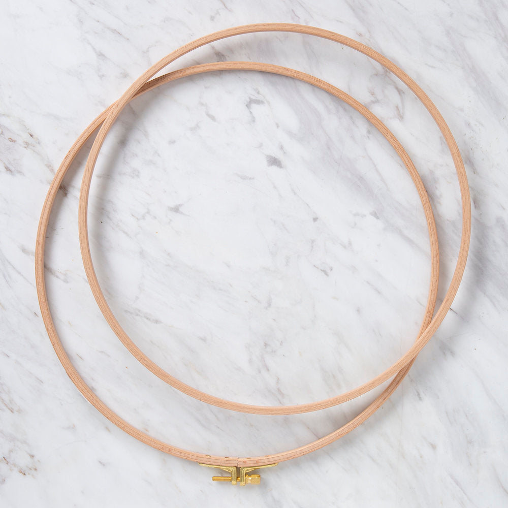 Nurge 8 mm Beech Wood Adjustable Embroidery Hoop - No.7