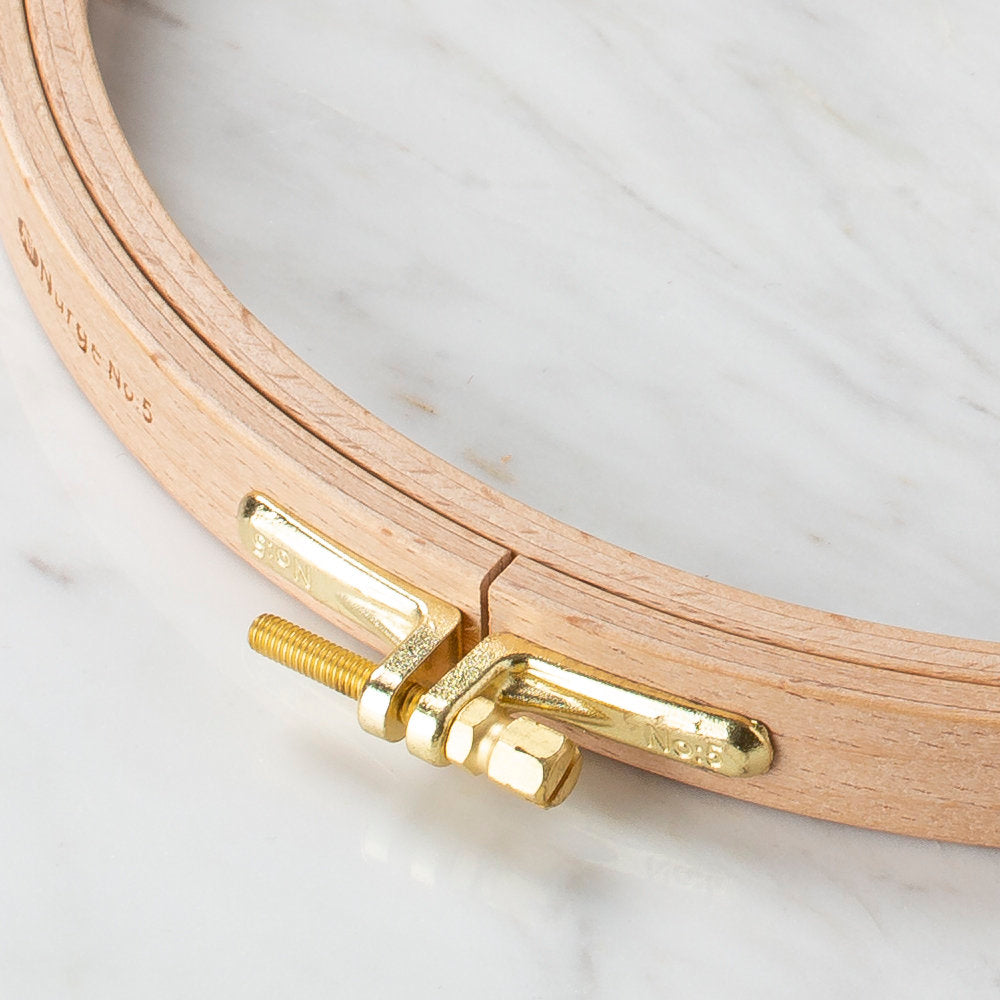 Nurge 16 mm Beech Wood Adjustable Embroidery Hoop - No.5