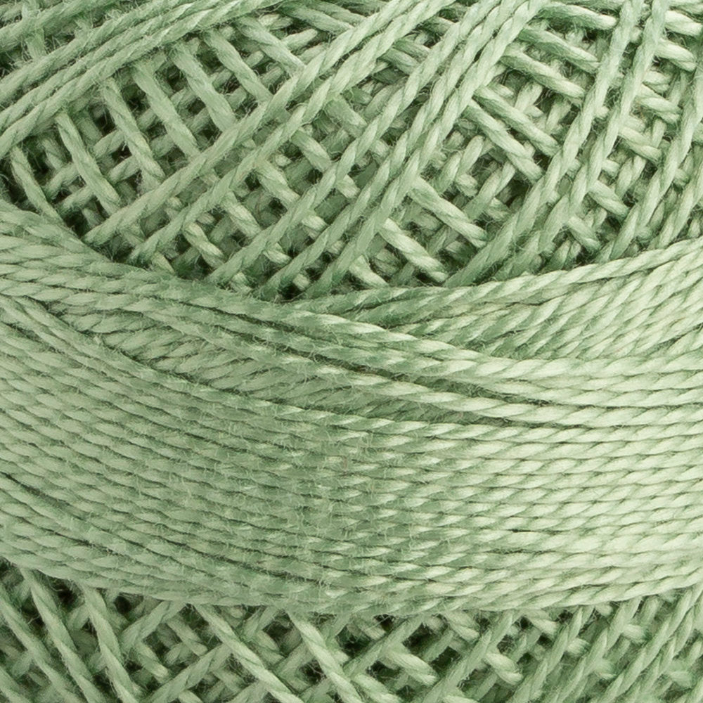 Domino Cotton Perle Size 8 Embroidery Thread (8 g), Light Green - 4598008-00214