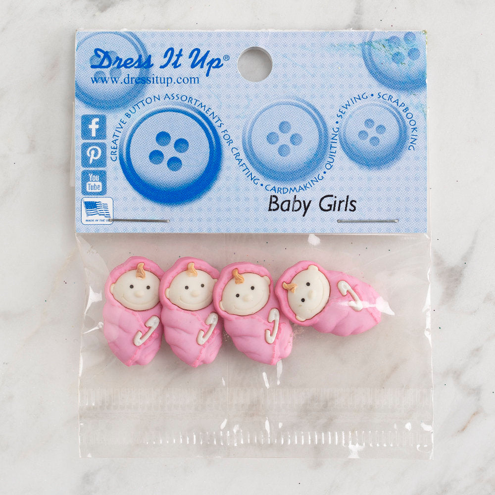 Dress It Up Creative Button Assortment, Baby Girls - 5194