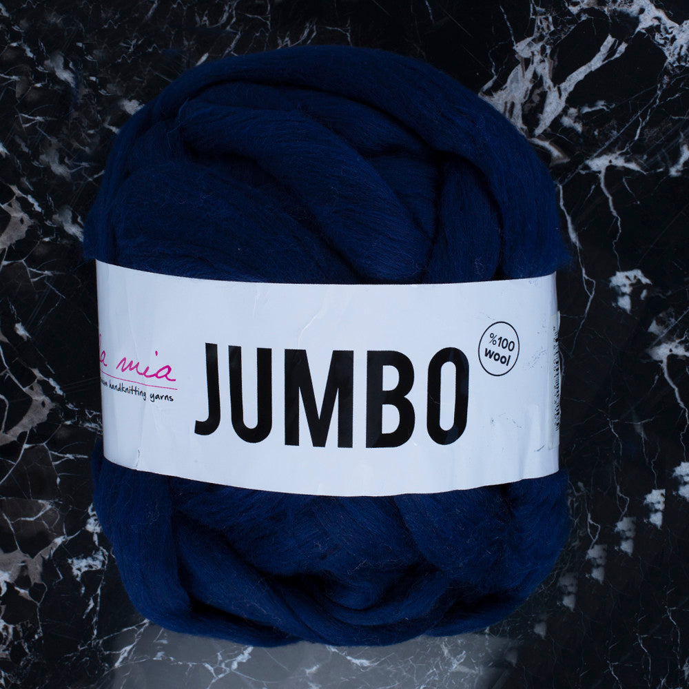 La Mia Jumbo Merino Wool, Navy Blue - J7