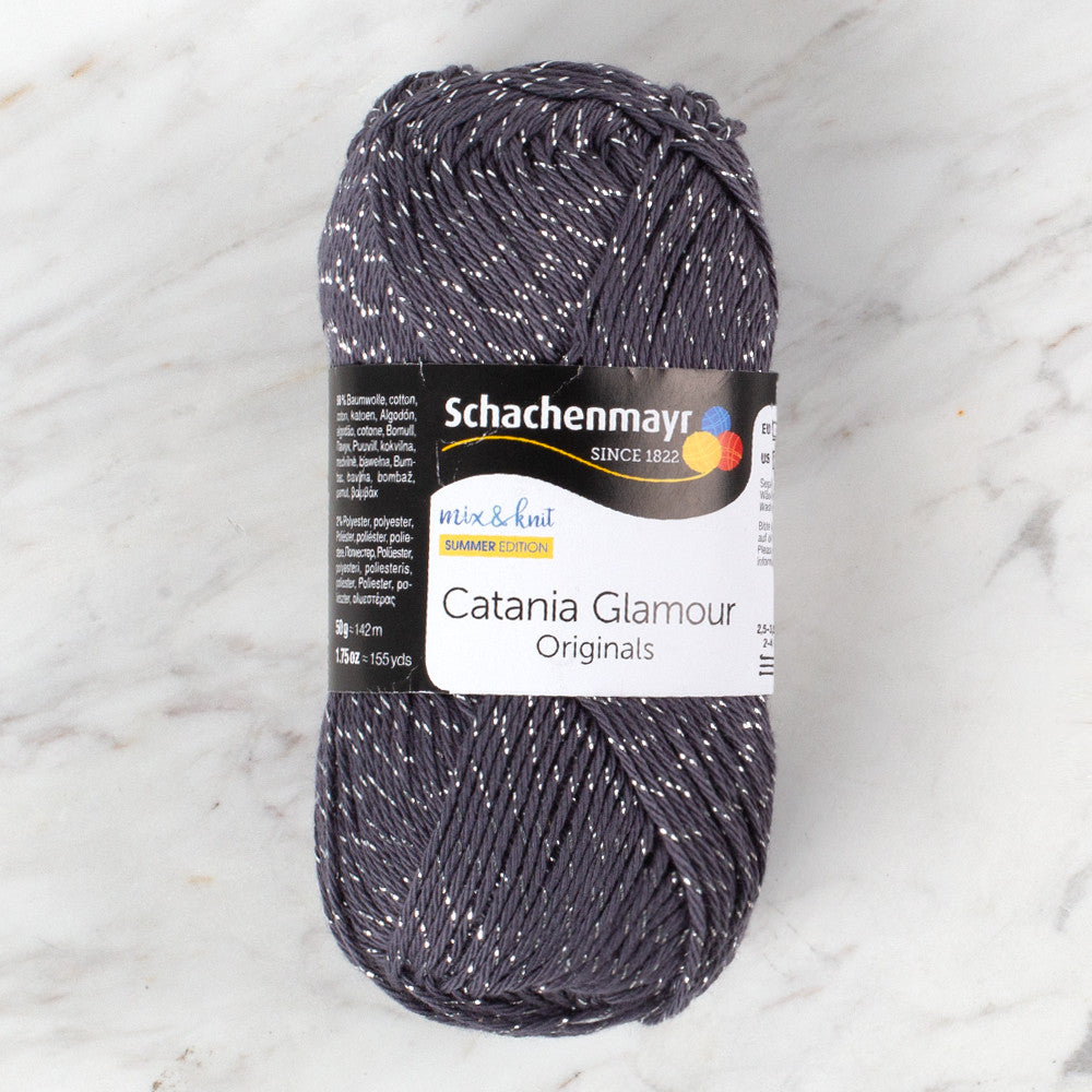 Schachenmayr Catania Glamour 50g Sparkly Yarn, Black - 00198