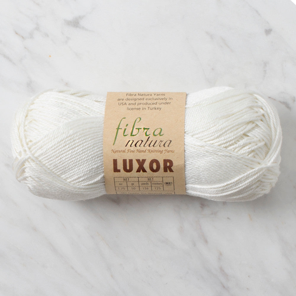 Fibra Natura Luxor Yarn, White - 105-02