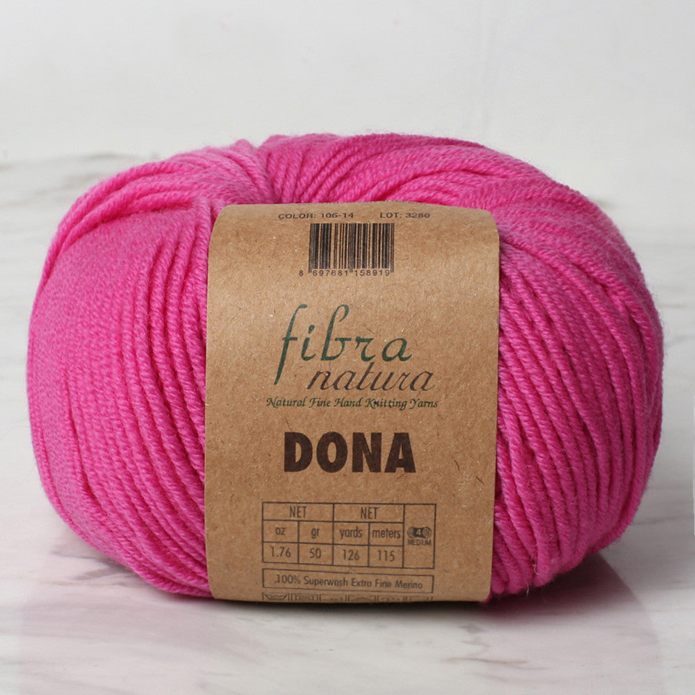 Fibra Natura Dona Yarn, Dark Pink - 106-14