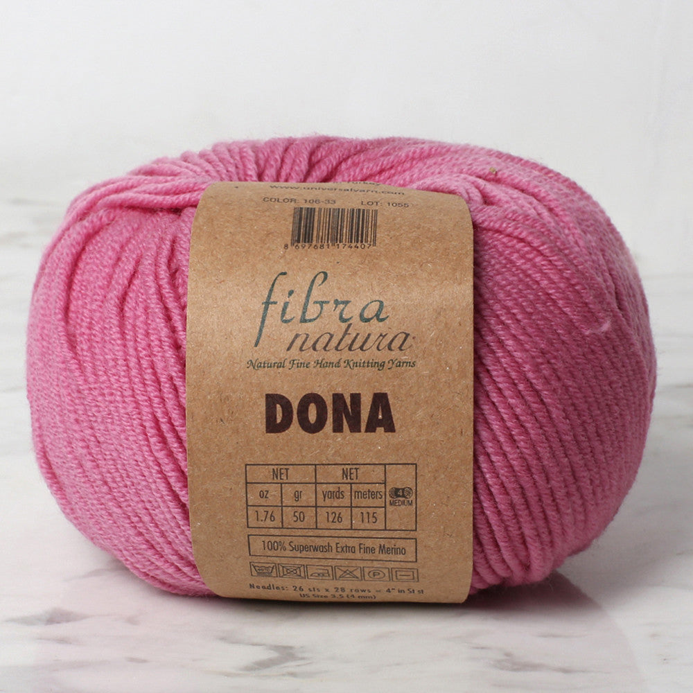 Fibra Natura Dona Yarn, Pink - 106-33
