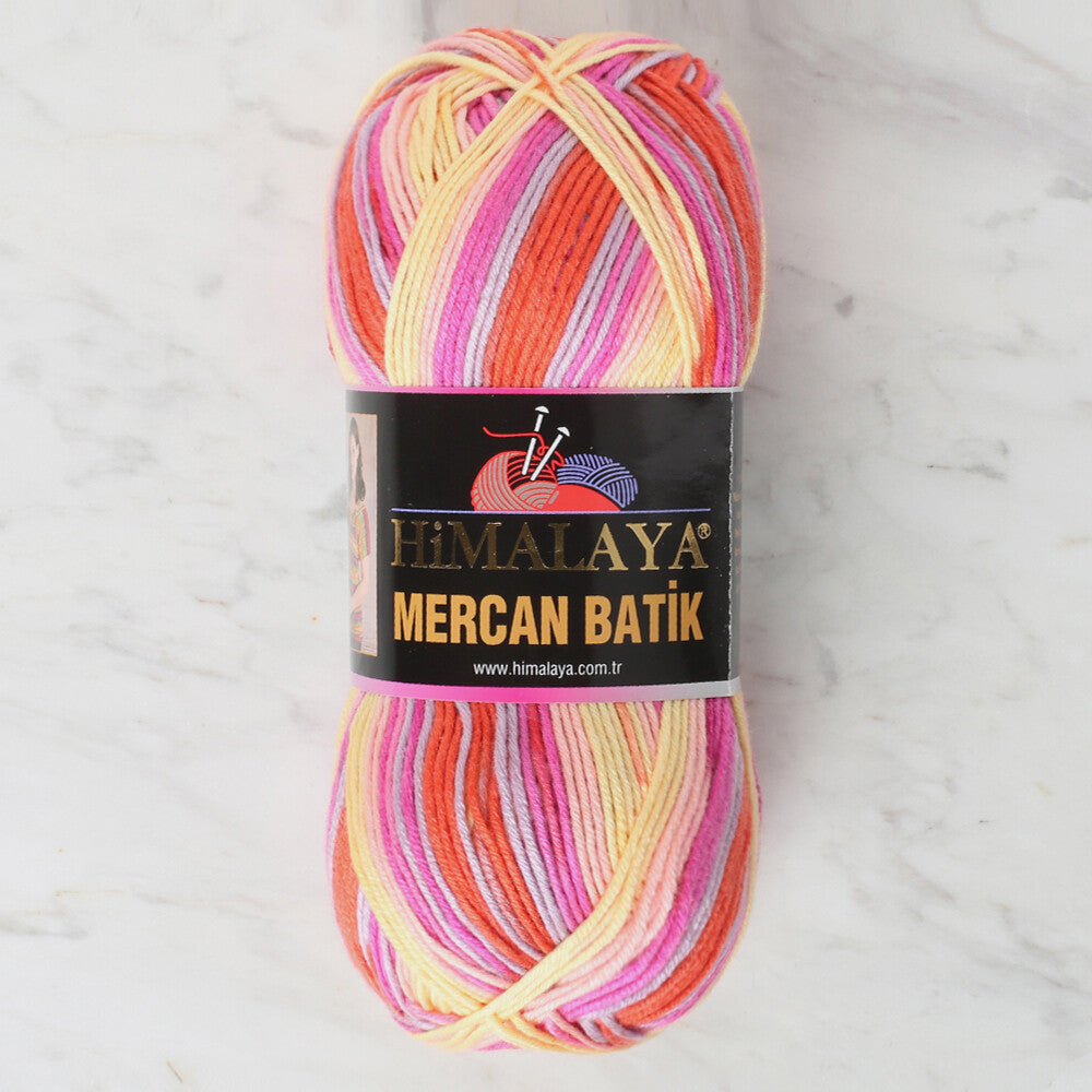 Himalaya Mercan Batik Knitting Yarn, Variegated - 59530