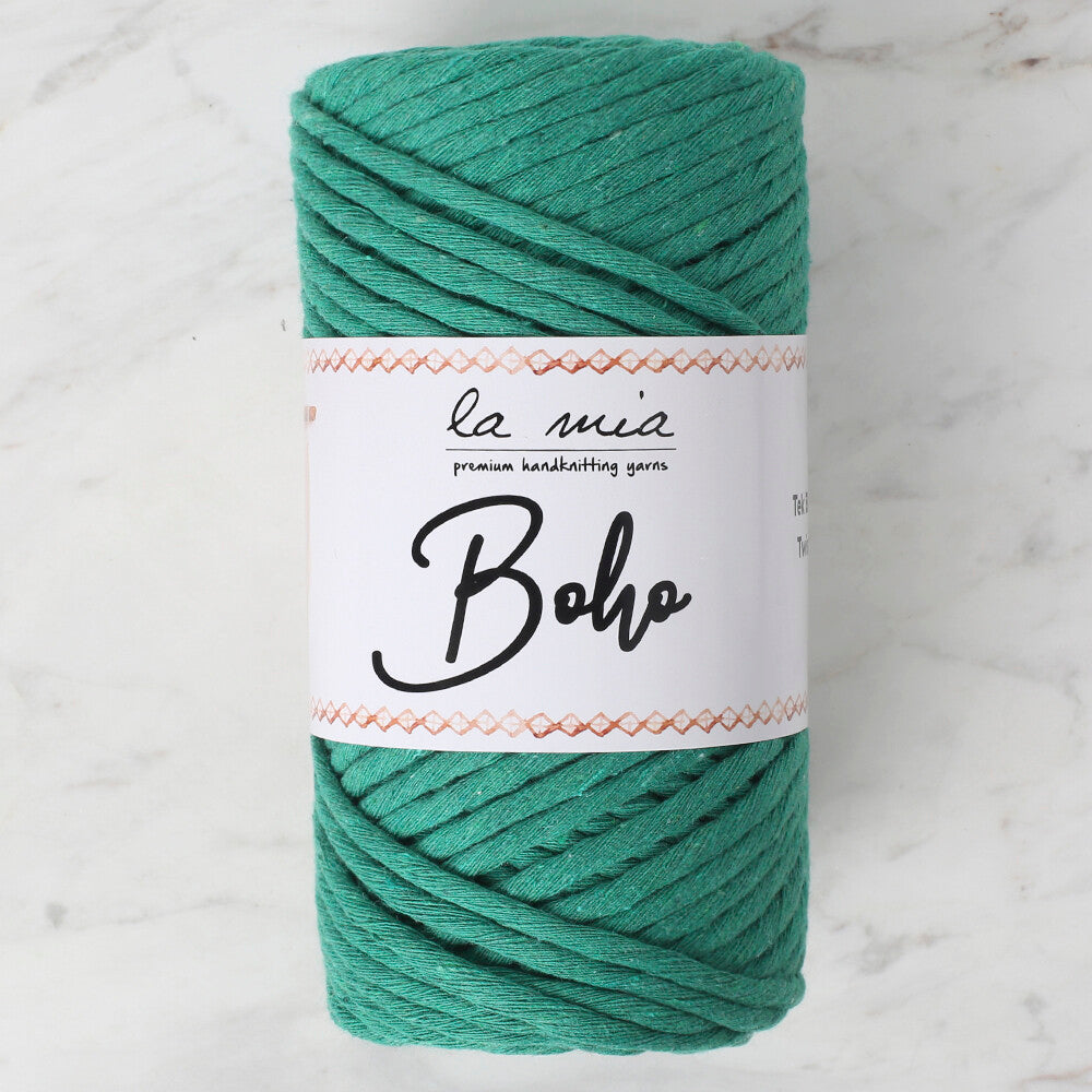 La Mia Boho Cotton Macrame Cord, Green