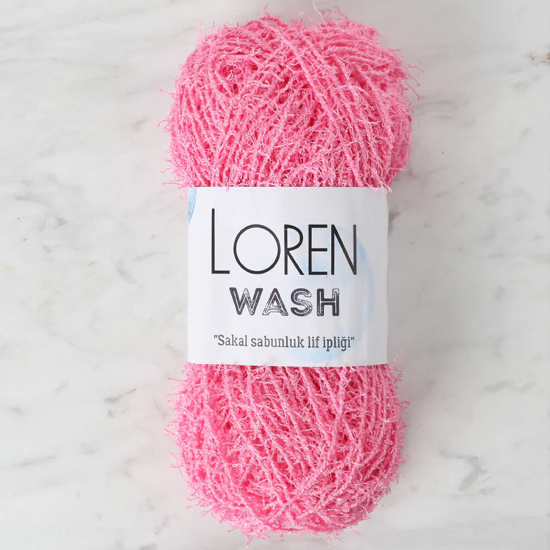 Loren Wash Knitting Yarn, Pink - R103