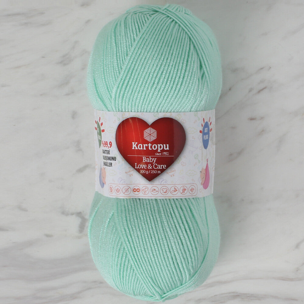 Kartopu Baby & Love Care Yarn, Mint Green - K507